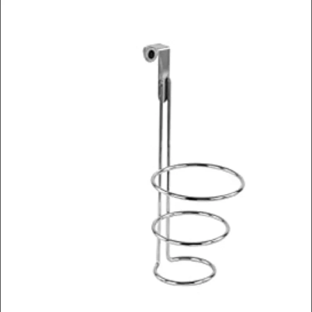 Over the cabinet door blow dryer holder